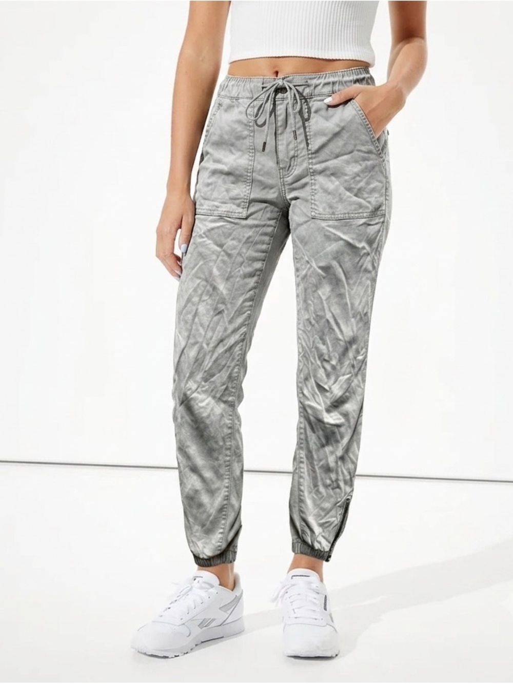 2/$25 American Eagle Super Stretch Grey Jegging Joggers